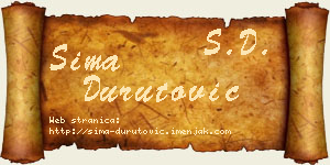 Sima Durutović vizit kartica